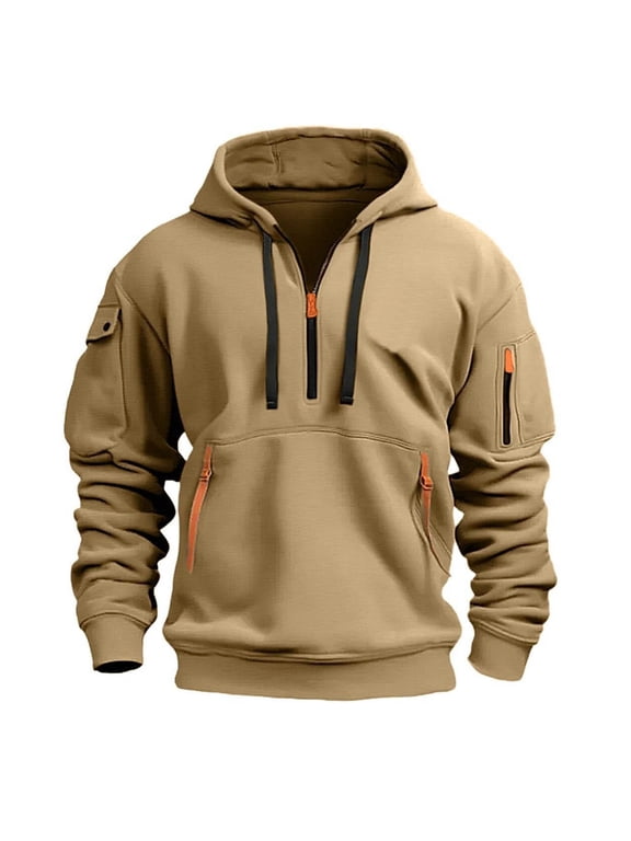 Men's Heavyweight Fleece Hoodies full Zipper Thick Sherpa Lined Sweatshirt Wool Warm Coat