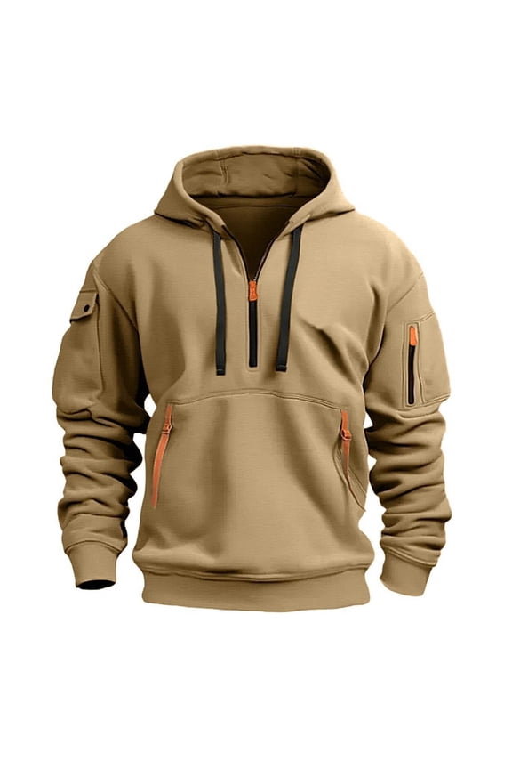 Men's Heavyweight Fleece Hoodies full Zipper Thick Sherpa Lined Sweatshirt Wool Warm Coat