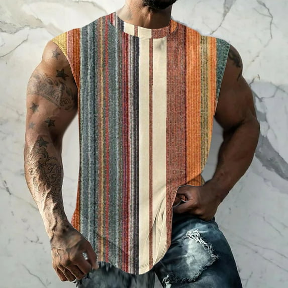 DecSea Men's Workout Swim Sleeveless Shirts Quick Dry Beach Pool Tech Running Athletic Exercise Muscle Tank Top Big and Tall