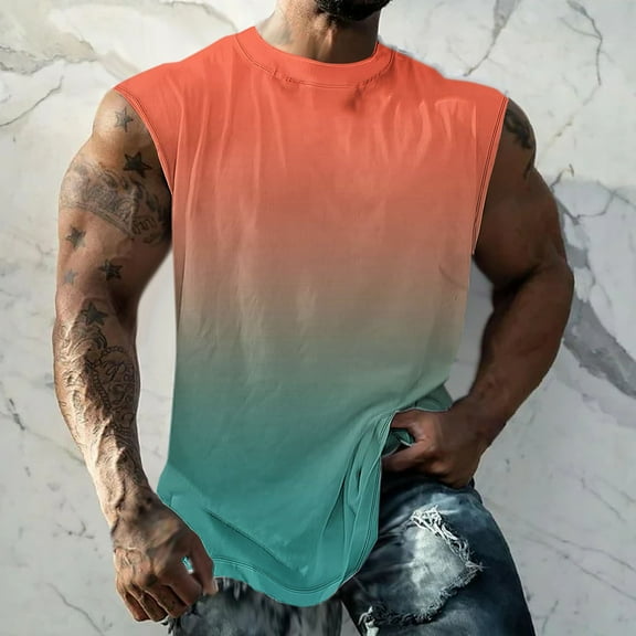 DecSea Mens Workout Muscle Tanks Gym Vest Fitness Jogging Sports Tank Tops Quick-Dry