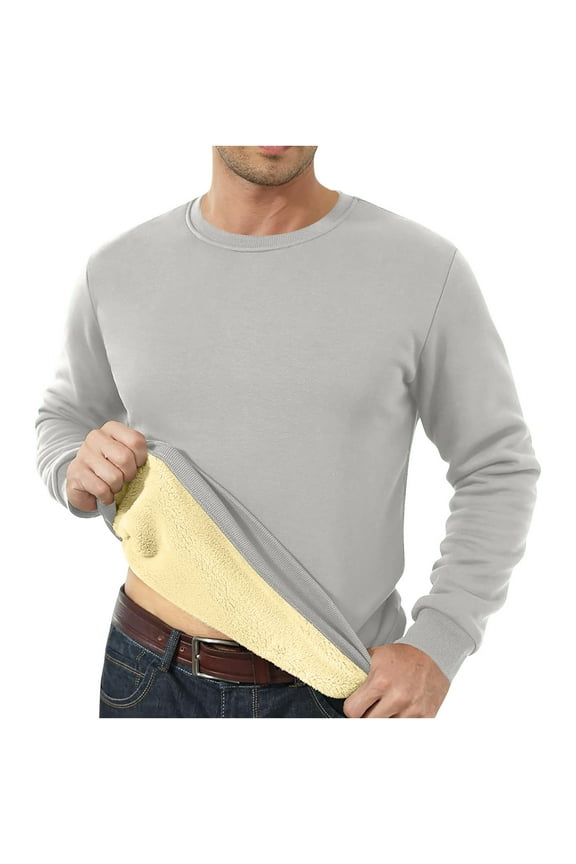 Thermal Underwear for Men Fleece Lined Hunting Gear Top Base Layer for Cold Weather S-4XL