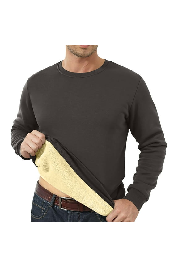 Thermal Underwear for Men Fleece Lined Hunting Gear Top Base Layer for Cold Weather S-4XL