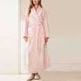 thumbnail image 1 of DecSea Womens Long Robe Soft Warm Fleece Plush Bathrobe Ladies Sleepwear Pajamas Housecoat Nightgown, 1 of 4