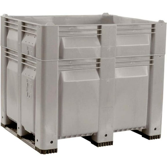Decade Products B2350139 Solid Wall Heightened Pallet Container - 48 x 40 x 46 in. - Gray - 1500 lbs