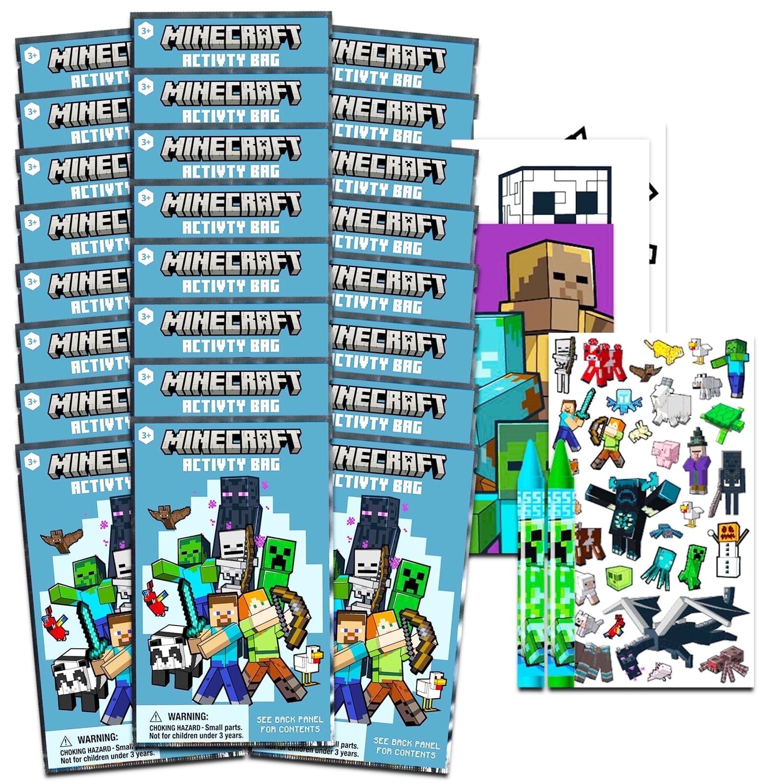 Decade West Minecraft Party Favors 3 in 24 Piece