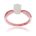 thumbnail image 1 of Decadence 10K Rose Gold 0.05 CTTW Round Diamond & 8x6mm Oval Gemstone Center Ring, 1 of 4