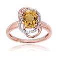thumbnail image 1 of Decadence 10K Rose Gold 0.09 CTTW Round Diamond & 8x6mm Cushion Gemstone Knot Ring, 1 of 4