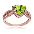thumbnail image 1 of Decadence 10K Rose Gold 0.20 CTTW Round Diamond & 8mm Trillion Gemstone Split Shank Ring, 1 of 4