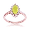 thumbnail image 1 of Decadence 10K Rose Gold 10x5 Marquise Gemstone & Round White Topaz Ring, 1 of 4