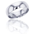 thumbnail image 1 of Decadence 10K White Gold 6mm Polished Plain Wedding Band, Size 4, 1 of 5