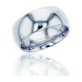 thumbnail image 1 of Decadence 10K White Gold 8mm Polished Plain Wedding Band, Size 10.5, 1 of 5