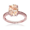 thumbnail image 1 of Decadence 14K Rose Gold 0.08 CTTW Round Diamond Channel Set & 10x8 Oval Gemstone Engagement Ring, 1 of 4
