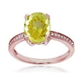 thumbnail image 1 of Decadence 14K Rose Gold 0.08 CTTW Round Diamond Channel Set & 10x8 Oval Gemstone Engagement Ring, 1 of 4