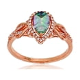thumbnail image 1 of Decadence 14K Rose Gold 0.17 CTTW Round Diamond & 8x5mm Pear Cut Gemstone Knot Sides Ring, 1 of 4