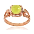 thumbnail image 1 of Decadence 14K Rose Gold 0.18 CTTW Round Diamond & 7mm Cushion Gemstone Split Sides Ring, 1 of 4