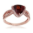 thumbnail image 1 of Decadence 14K Rose Gold 0.20 CTTW Round Diamond & 8mm Trillion Gemstone Split Shank Ring, 1 of 4