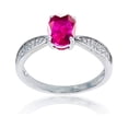 thumbnail image 1 of Decadence 14K White Gold 0.05 CTTW Round Diamonds & 8x6mm Oval Gemstone Center Ring, 1 of 4