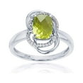thumbnail image 1 of Decadence 14K White Gold 0.09 CTTW Round Diamond & 8x6mm Cushion Gemstone Knot Ring, 1 of 4