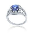 thumbnail image 1 of Decadence 14K White Gold 7mm Cushion Gemstone & 2mm Round White Topaz Ring, 1 of 4