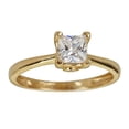 thumbnail image 1 of Decadence 14K Yellow Gold 7mm Princess Cut Engagement Ring, 1 of 3
