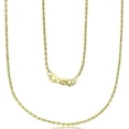 thumbnail image 1 of Decadence 14K Yellow Gold Solid 1.50mm Diamond Cut Rope Chain with Lobster Claw Clasp | 16" Necklace | Italian Gold Necklaces | Solid Rope Chains for Men and Women, 1 of 5