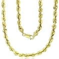thumbnail image 1 of Decadence 14K Yellow Gold Solid 6mm Diamond Cut Rope Chain with Lobster Claw Clasp | 24" Necklace Chain | Italian Gold Necklace For Men and Women| 14K Diamond Cut Rope Chain, 1 of 5