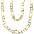 thumbnail image 1 of Decadence 14k Two Tone Gold Solid 9.10mm Figaro Chain with Lobster Claw Clasp | 8.50" Bracelet | Italian Gold Bracelets | Gold Figaro Bracelets for Men and Women, 1 of 5