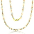 thumbnail image 1 of Decadence Solid 14K Gold Tri Color 3.50mm Diamond Cut Love Heart Necklace with Lobster Claw Clasp | 16" Necklace | Italian Gold Necklaces | 14K Tricolor Love Heart Necklace For Men and Women, 1 of 5