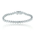thumbnail image 1 of Decadence Solid 925 Sterling Silver 2mm Round Cut Bezel Set Cubic Zirconia 7" Tennis Bracelet For Women, 1 of 5