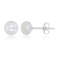 thumbnail image 1 of Decadence Sterling Silver 6-7MM Fresh Water Pearl Stud Earrings (White), 1 of 5