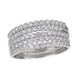 thumbnail image 1 of Decadence Sterling Silver Bezel Set 5 Cubic Zirconia Ring Stack, 1 of 3