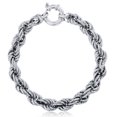 thumbnail image 1 of Decadence Sterling Silver Diamond Cut Rope 150 Bracelet, 1 of 3