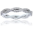 thumbnail image 1 of Decadence Sterling Silver Infinity Twist Weave Eternity Band Stack Ring for Women | Round Pave Eternity Rings for Women | Simulated AAA Stackable CZ Stones | Sizes 6 7 8 9, 1 of 5