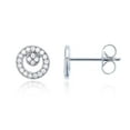 thumbnail image 1 of Decadence Sterling Silver Micropave Petite Round Stud, 1 of 4