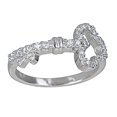 thumbnail image 1 of Decadence Sterling Silver Pave Key Cubic Zirconia Ring, 1 of 3