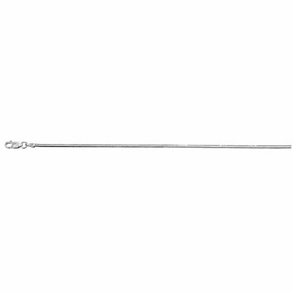 Decadence Sterling Silver Rhodium 1.80mm 18" Octagonal Snake 050 Chain