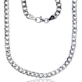 thumbnail image 1 of Decadence Sterling Silver Rhodium 4.20mm 20" Curb Chain, 1 of 4