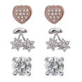 thumbnail image 1 of Decadence Sterling Silver Rhodium 4mm Round Solitaire Stud Set Kit, 1 of 3