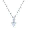 thumbnail image 1 of Decadence Sterling Silver Rhodium 6MM Triangle Drop 18" Necklace, 1 of 3