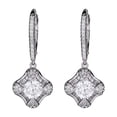 thumbnail image 1 of Decadence Sterling Silver Rhodium Cubic Zirconia Fancy Dangle Earring, 1 of 3