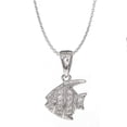 thumbnail image 1 of Decadence Sterling Silver Rhodium Fish Necklace, 1 of 4