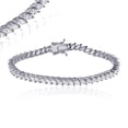 thumbnail image 1 of Decadence Sterling Silver Rhodium Marquise Cut Cubic Zirconia Tennis Bracelet, 1 of 4