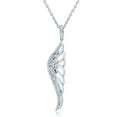 thumbnail image 1 of Decadence Sterling Silver Rhodium Micropave Wing 18" Necklace, 1 of 4