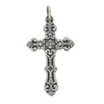 thumbnail image 1 of Decadence Sterling Silver Rhodium Oxidized Antique Filigree Cross 18" Necklace, 1 of 4