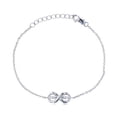 thumbnail image 1 of Decadence Sterling Silver Rhodium Pave Round Cubic Zirconia 7" Infinity Bracelet, 1 of 4