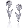 thumbnail image 1 of Decadence Sterling Silver Rhodium Spike Double Stud Earring, 1 of 3