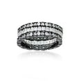 thumbnail image 1 of Decadence Sterling Silver Rhodium and Black Trio Eternity Band Ring, 1 of 3