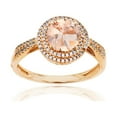 thumbnail image 1 of Decadence Sterling Silver Yellow 0.15 CTTW Round Diamond & 7mm Round Gemstone Double Halo Ring, 1 of 4