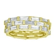thumbnail image 1 of Decadence Sterling Silver Yellow Baguette Cut Eternity Ring, 1 of 4