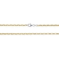 thumbnail image 1 of Decadence Sterling Silver Yellow & Silver Plated 2.20mm 18" Textured Oval Rollo Chain, 1 of 4